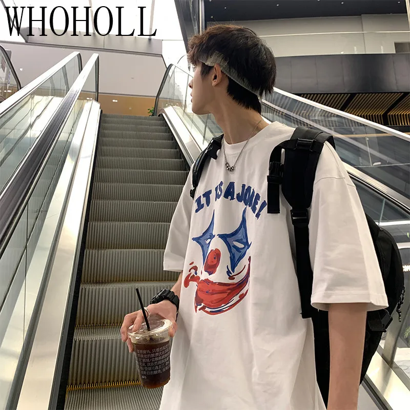 WHOHOLL T-shirt For Men's Short Sleeve Clown Print Funny Casual T-shirt 2021 Summer Man Women Couples Clothes Oversize Loose
WHOHOLL T-shirt For Men's Short Sleeve Clown Print Funny Casual T-shirt 2021 Summer Man Women Couples Clothes Oversize Loose