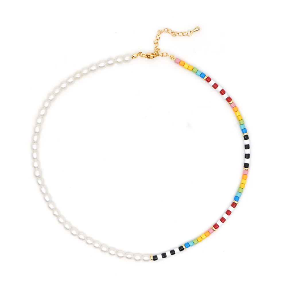 Shinus Statement Necklace Women Boho Freshwater Pearl Choker Gift Enamel Tile Chain Necklaces Rainbow Beads Jewelry Bijoux Femme
Shinus Statement Necklace Women Boho Freshwater Pearl Choker Gift Enamel Tile Chain Necklaces Rainbow Beads Jewelry Bijoux Femme