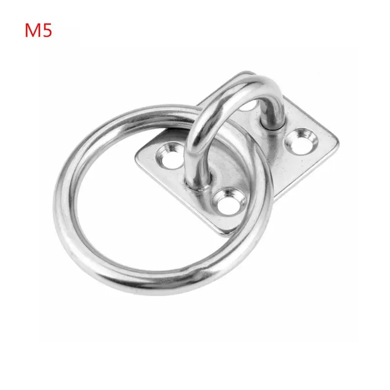 Heavy Duty 304 Stainless Steel Square Pad Eye Plate Eye Hook with Round Ring Boat Marine Hardware for Sailing Boating M5/M6/M8
Heavy Duty 304 Stainless Steel Square Pad Eye Plate Eye Hook with Round Ring Boat Marine Hardware for Sailing Boating M5/M6/M8