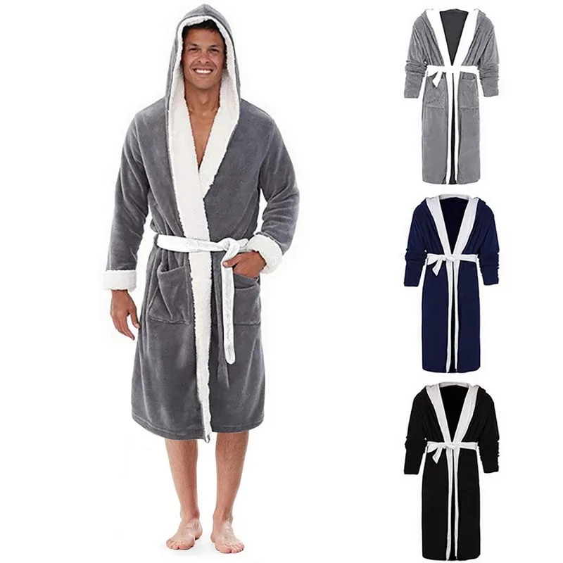 Hot Sale Mens Casual Bathrobes Robe V Neck Long Sleeve Couple Men Robe Plush Shawl Kimono Warm Male Bathrobe Sleepwear
Hot Sale Mens Casual Bathrobes Robe V Neck Long Sleeve Couple Men Robe Plush Shawl Kimono Warm Male Bathrobe Sleepwear