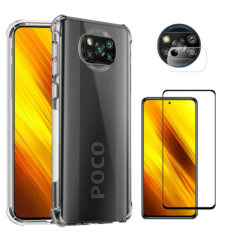 Transparent Cases Poco X3 Pro GT Case+Glass,Little X 3 Shockproof Cover Poco F2 Pro M3 For Xiaomi Poco X3 NFC F3 Silicone Case
Transparent Cases Poco X3 Pro GT Case+Glass,Little X 3 Shockproof Cover Poco F2 Pro M3 For Xiaomi Poco X3 NFC F3 Silicone Case