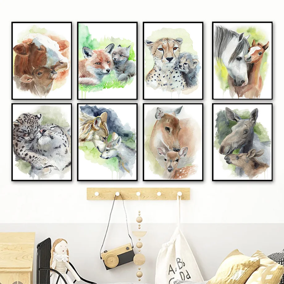 Cute Animal Leopard Deer Cow Fox Horse Nursery Wall Art Canvas Painting Nordic Posters And Prints Wall Pictures Kids Room Decor
Cute Animal Leopard Deer Cow Fox Horse Nursery Wall Art Canvas Painting Nordic Posters And Prints Wall Pictures Kids Room Decor