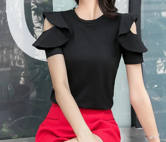 Off Shoulder Tshirt Women 2021 Summer New Korean Style Sweet Ruffled Strapless Round Neck Short Sleeve T-shirts Slim Tops Femme
Off Shoulder Tshirt Women 2021 Summer New Korean Style Sweet Ruffled Strapless Round Neck Short Sleeve T-shirts Slim Tops Femme