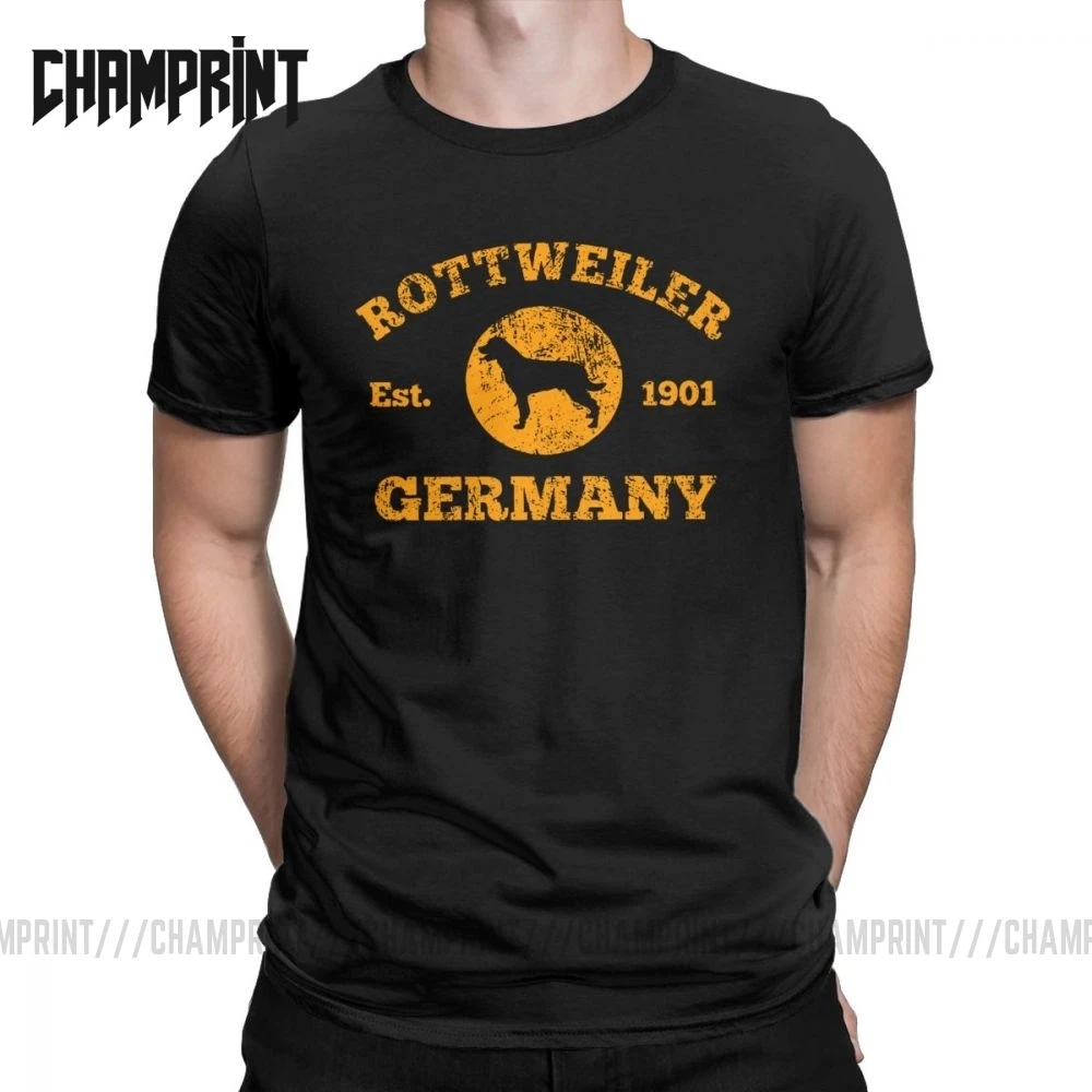 Мужские футболки RottWeiler Dog Est 1901 в Германии винтажные для влюбленных владельцев Rotty