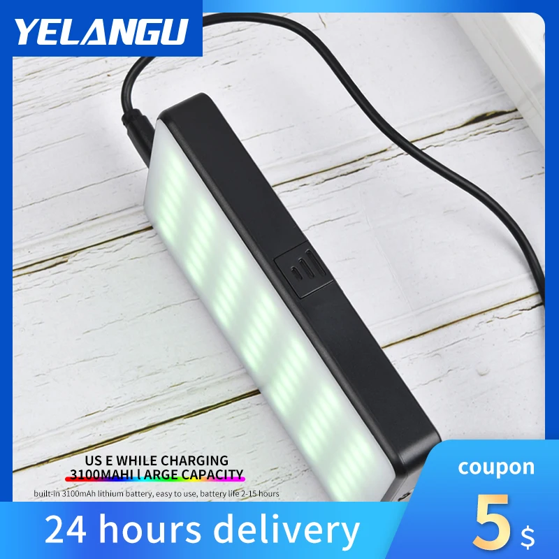 YELANGU W140 RGB светильник портативный фотосвет свет для студии DSLR камера смартфон 2500-9000K 3100mAh селфи светильник
YELANGU W140 RGB светильник портативный фотосвет свет для студии DSLR камера смартфон 2500-9000K 3100mAh селфи светильник