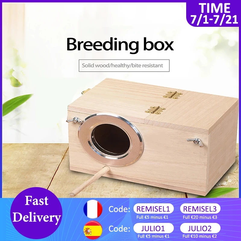Wooden Bird Breeding Box Small Nesting Hatching Cage Case Parakeets Budgies Finch Parrot Pet Accessories Home Balcony Decoration
Wooden Bird Breeding Box Small Nesting Hatching Cage Case Parakeets Budgies Finch Parrot Pet Accessories Home Balcony Decoration