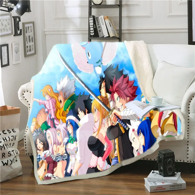 Anime Fairy Tail Sherpa Fleece Blanket Magic World Comic Character Sofa Blanket Kids Bedding Birthday Gift for Girls Boys Cutsom
Anime Fairy Tail Sherpa Fleece Blanket Magic World Comic Character Sofa Blanket Kids Bedding Birthday Gift for Girls Boys Cutsom