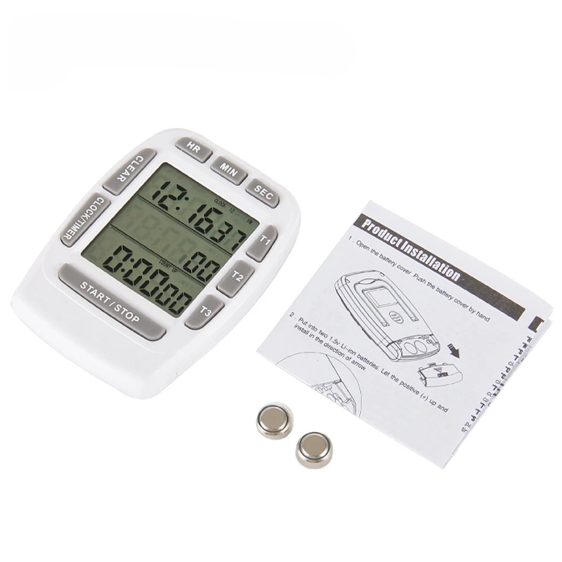 New LCD Multi-Channel Digital Kitchen Timer Time CountDown Laboratory 3 Channel Timers 99 Hours Time Counting Device
New LCD Multi-Channel Digital Kitchen Timer Time CountDown Laboratory 3 Channel Timers 99 Hours Time Counting Device