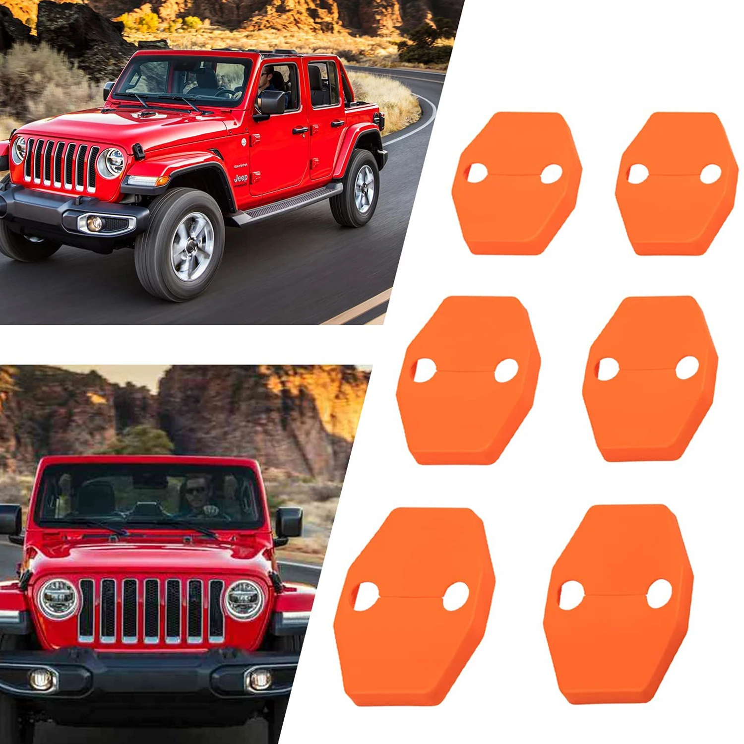 Chuang Qian 6x Door Lock Cover Buckle Decor Trim for 2018-2021 Jeep Wrangler JL JT Orange
Chuang Qian 6x Door Lock Cover Buckle Decor Trim for 2018-2021 Jeep Wrangler JL JT Orange