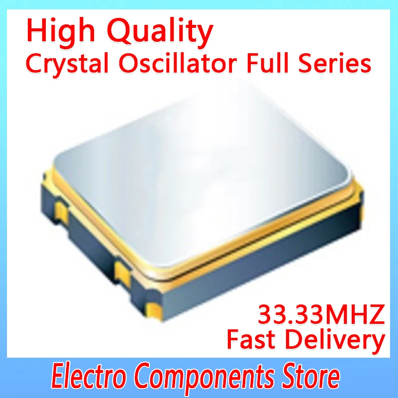 

5PCS 3225 SMD Chip Crystals Active Crystal Oscillator 33.33M 33.33Mhz 33.3300Mhz 4Pin OSC Oscillators 3.2*2.5MM Surface Mount