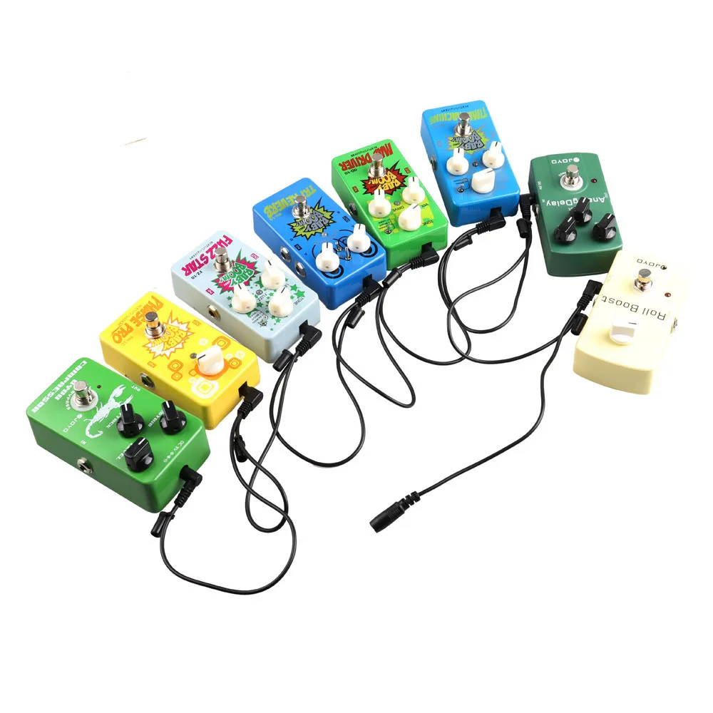 9V Effect Pedal Power Supply Adapter DC 2A with 8 Ways Daisy Chain Cord Cable with Insulated Cap for Guitar Effect Pedal Parts 
9V Effect Pedal Power Supply Adapter DC 2A with 8 Ways Daisy Chain Cord Cable with Insulated Cap for Guitar Effect Pedal Parts