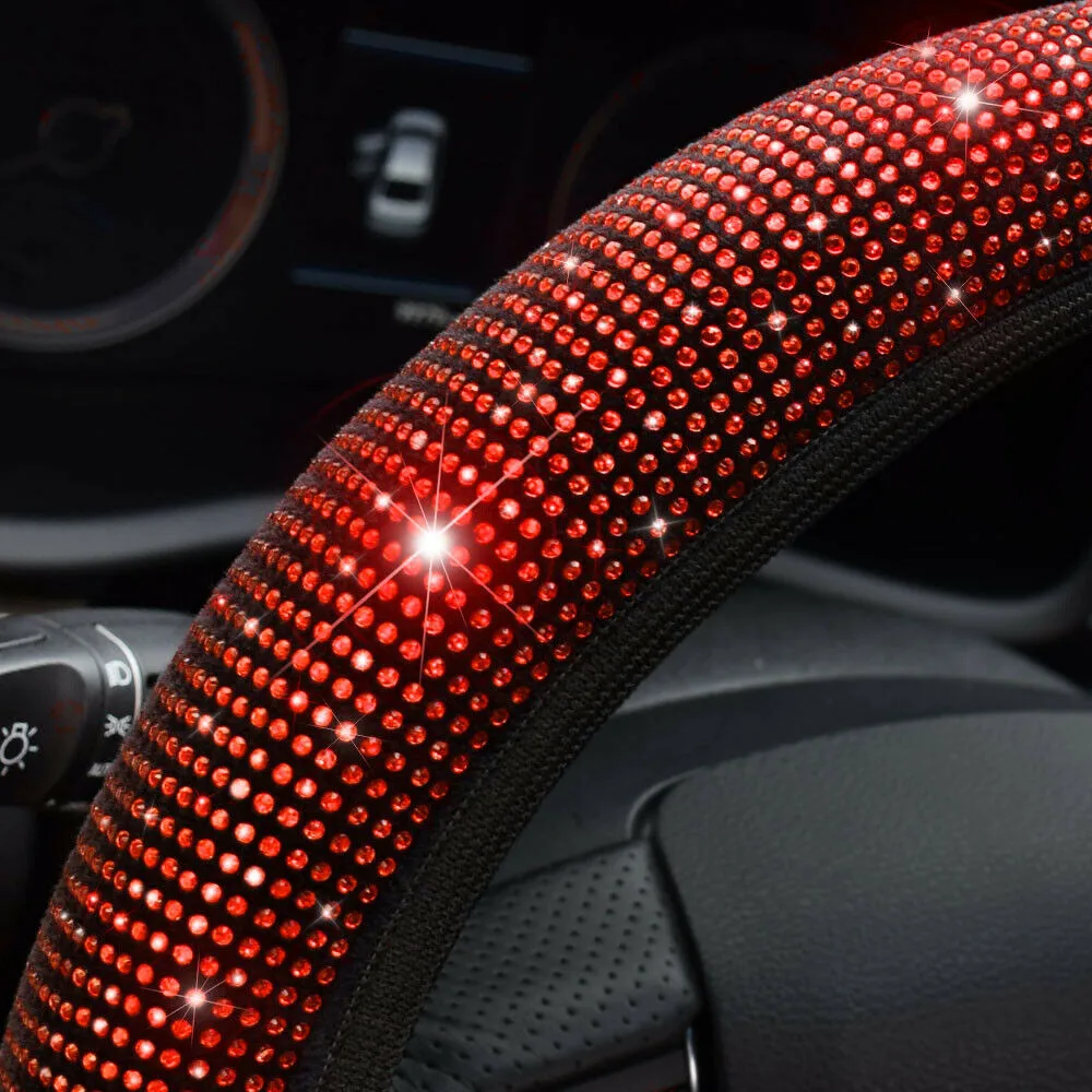 Red Auto 37-38cm Car Diamond Steering Wheel Cover Bling Shining Universal Car-Styling Interior Accesseories
Red Auto 37-38cm Car Diamond Steering Wheel Cover Bling Shining Universal Car-Styling Interior Accesseories