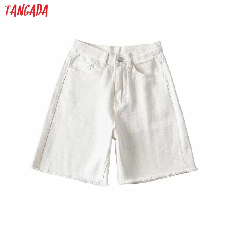 Tangada Women High Waist Solid White Denim Shorts Zipper Pockets Female Retro Basic Casual Shorts Pantalones 2QI1
Tangada Women High Waist Solid White Denim Shorts Zipper Pockets Female Retro Basic Casual Shorts Pantalones 2QI1