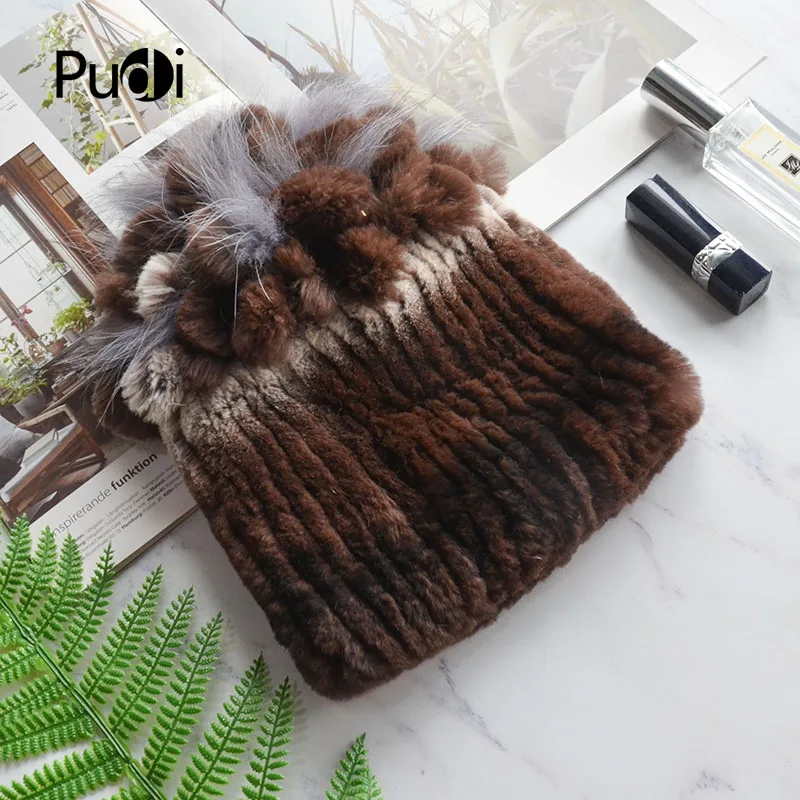 Женская зимняя новая шапка Pudi из натурального кроличьего меха, женская модная цветная дизайнерская теплая шапка для досуга и девушки, шапки HF802
Женская зимняя новая шапка Pudi из натурального кроличьего меха, женская модная цветная дизайнерская теплая шапка для досуга и девушки, шапки HF802