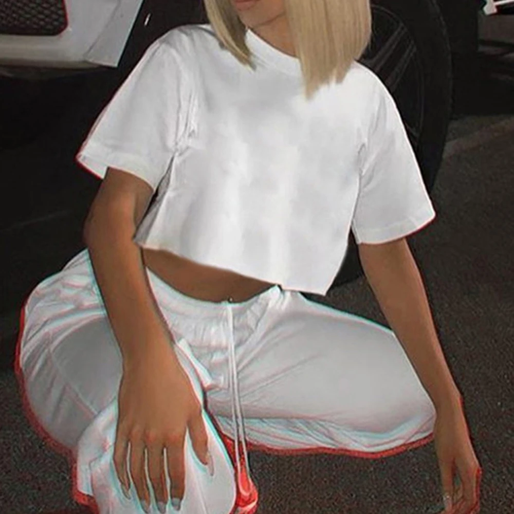 Female t-shirt 2020 Fashion Women's t shirt Crop Tops Summer Simple Soild tshirt Female Casual Tee Tops O-neck White T shirt
Female t-shirt 2020 Fashion Women's t shirt Crop Tops Summer Simple Soild tshirt Female Casual Tee Tops O-neck White T shirt