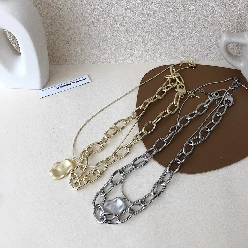 Korean Texture Pendant Retro Thick Chain Stacking NecklaceS Cold Wind Clavicle Chain for Men and Women Party Jewelry Gift
Korean Texture Pendant Retro Thick Chain Stacking NecklaceS Cold Wind Clavicle Chain for Men and Women Party Jewelry Gift