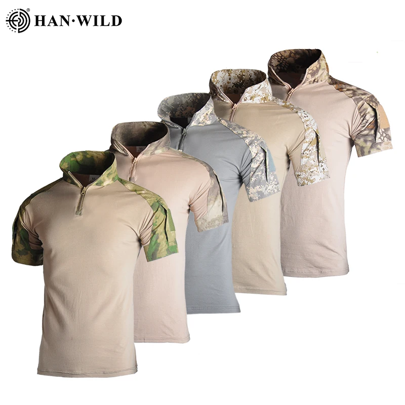 HAN WILD Military Mens Camouflage Frog Suit Short Sleeve Brand Cotton Fat Slim Casual Tactical T Shirt Men Training Shirts S-4XL
HAN WILD Military Mens Camouflage Frog Suit Short Sleeve Brand Cotton Fat Slim Casual Tactical T Shirt Men Training Shirts S-4XL