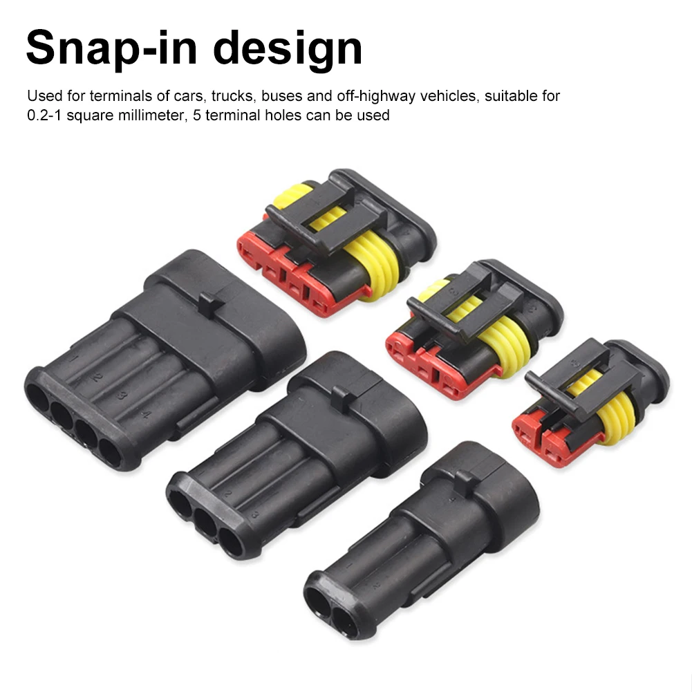 5 Sets Waterproof 1/2/3/4/5/6 Pin Electrical Wire Connector Kit Sealed Car IP68 Terminals Car Wire Connector for Car Truck Boat
5 Sets Waterproof 1/2/3/4/5/6 Pin Electrical Wire Connector Kit Sealed Car IP68 Terminals Car Wire Connector for Car Truck Boat