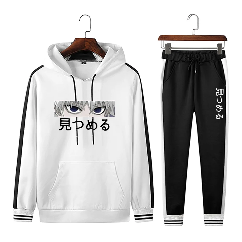 2021 New Spring Men's Figure And Japanese Alphabet Pattern Air Layer Suit Hoodie And Trousers Fashion Casual Sports 2-Piece Set
2021 New Spring Men's Figure And Japanese Alphabet Pattern Air Layer Suit Hoodie And Trousers Fashion Casual Sports 2-Piece Set