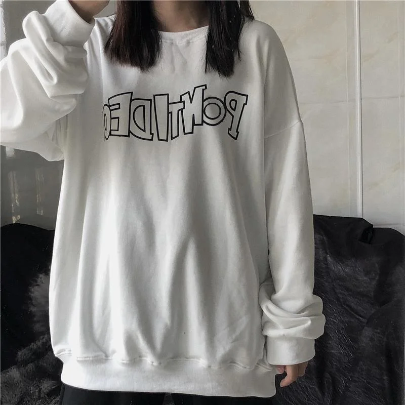Women Pullovers New Loose O-Neck Long Sleeve Letter Casual Korean Student Harajuku Female Oversized Sweatshirt
Women Pullovers New Loose O-Neck Long Sleeve Letter Casual Korean Student Harajuku Female Oversized Sweatshirt