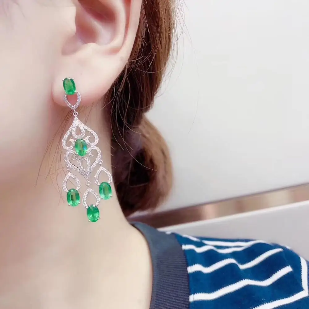 SHILOVEM 925 sterling silver Natural Emerald stud earrings classic fine Jewelry women wedding wholesale 3*4mm jce0304883agml
SHILOVEM 925 sterling silver Natural Emerald stud earrings classic fine Jewelry women wedding wholesale 3*4mm jce0304883agml