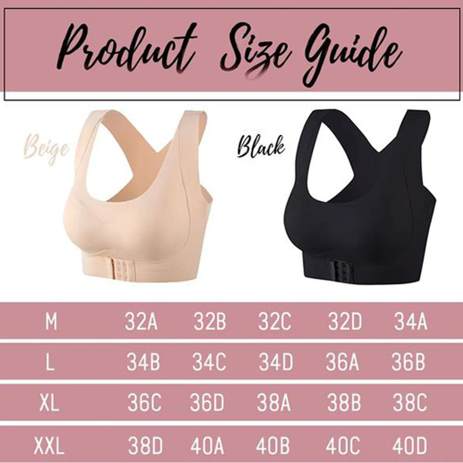 Women Bra Push Up Big Size Yoga Sports Bra Front Closure Extra-Elastic Breathable Lace Trim Bras Posture Support Lingerie Bra
Women Bra Push Up Big Size Yoga Sports Bra Front Closure Extra-Elastic Breathable Lace Trim Bras Posture Support Lingerie Bra