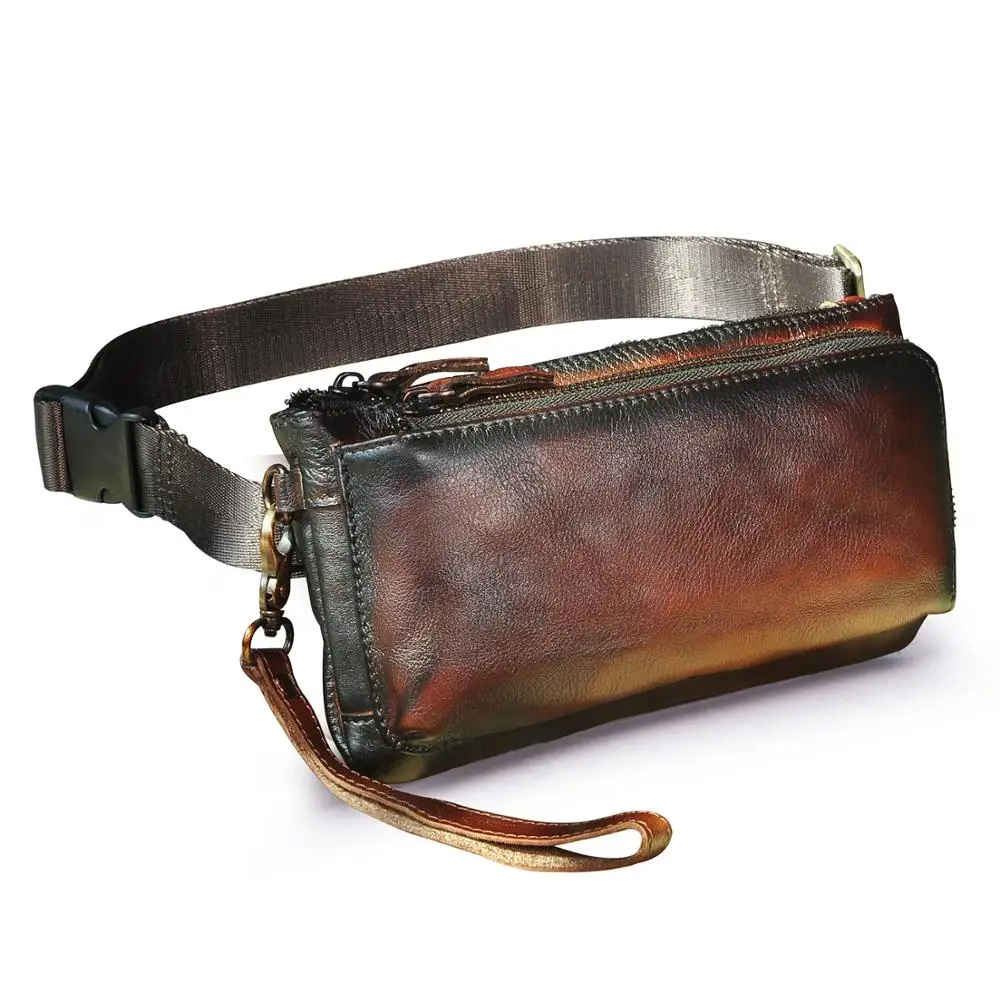 Trend Natural Leather men Vintage Travel Fanny Waist Belt Bag Chest Pack Sling Bag Design Phone Cigarette Case Pouch Male 2019 
Trend Natural Leather men Vintage Travel Fanny Waist Belt Bag Chest Pack Sling Bag Design Phone Cigarette Case Pouch Male 2019