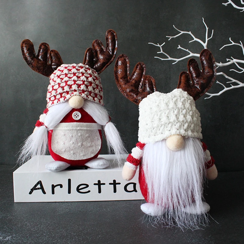 2 Styles Christmas Antlers Elk Faceless Old Man Dolls Dwarf Goblin Doll Holiday Home Decoration Plush Doll Santa Claus
2 Styles Christmas Antlers Elk Faceless Old Man Dolls Dwarf Goblin Doll Holiday Home Decoration Plush Doll Santa Claus