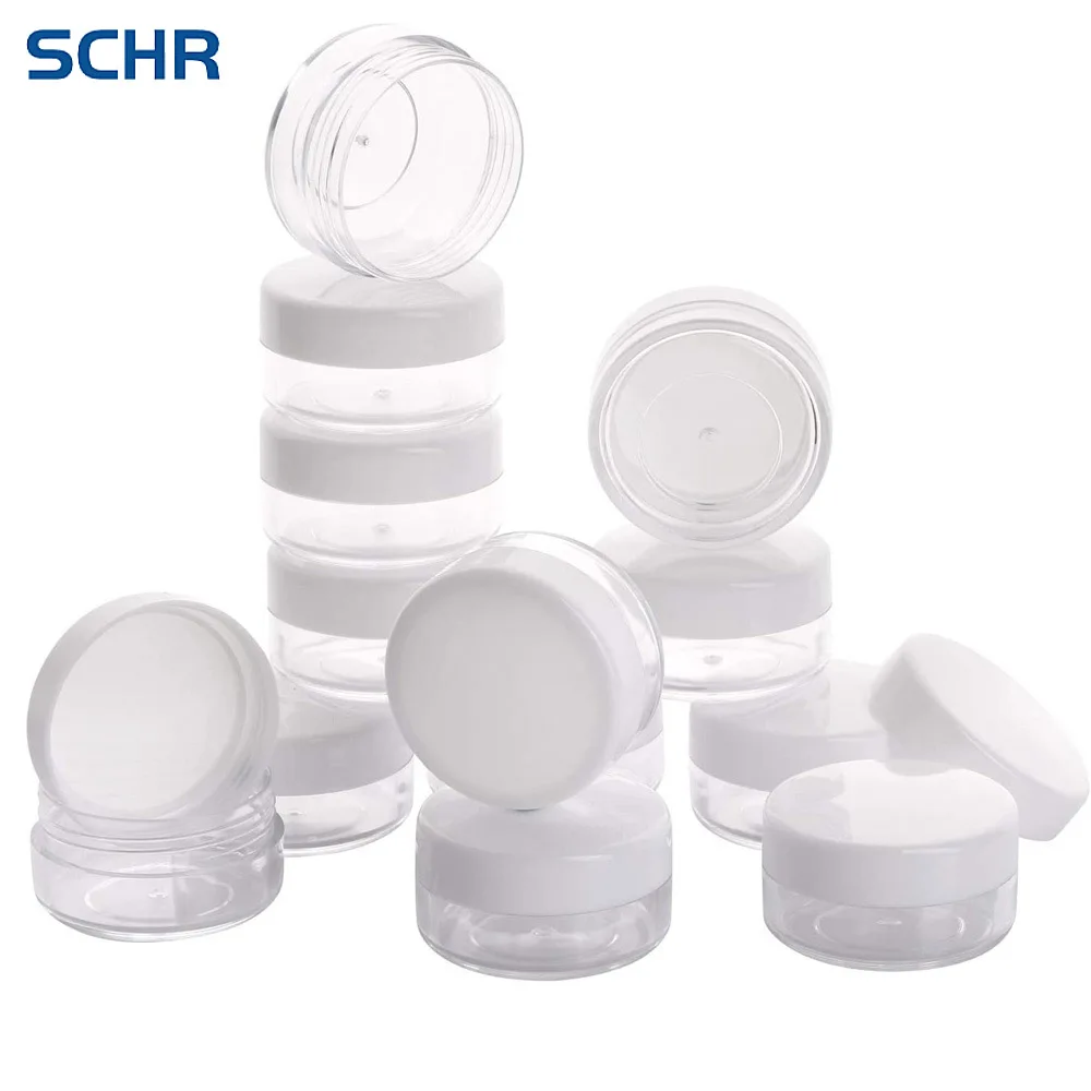 10pcs 10g/10ml Refillable Plastic Cosmetic Clear Container jars with Screw-on White Lids Sample Bottle Eyeshadow Makeup Pot
10pcs 10g/10ml Refillable Plastic Cosmetic Clear Container jars with Screw-on White Lids Sample Bottle Eyeshadow Makeup Pot