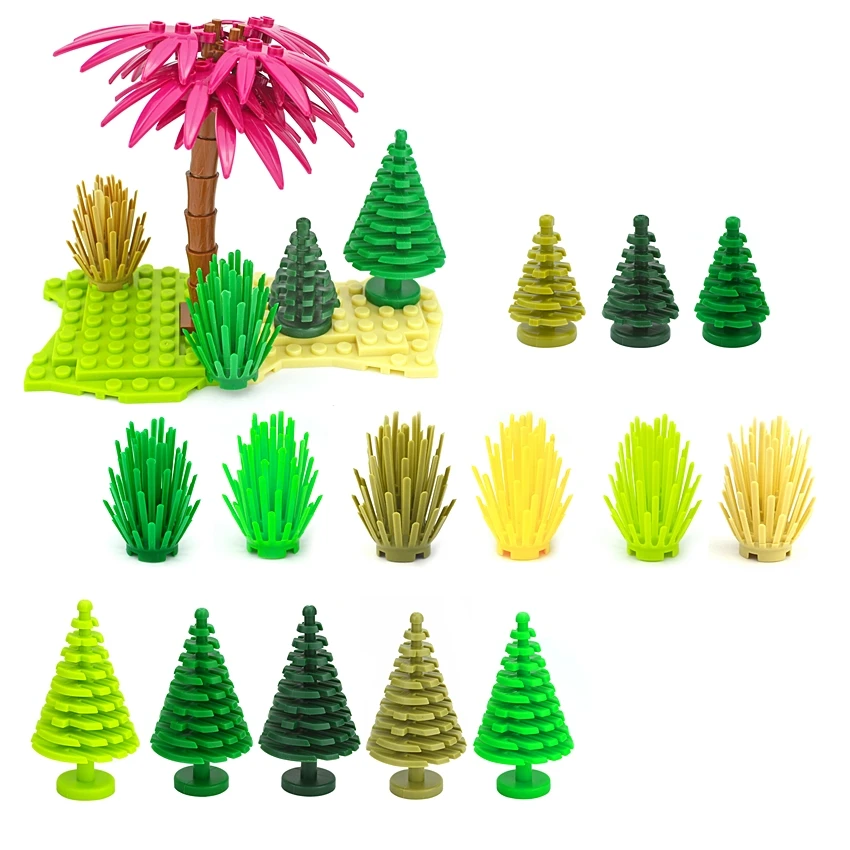 Tree Plants Accessories Building Blocks Compatible Grass Bush Leaf Jungle Military City Friends MOC 3471 2435 6064 Brick Toys
Tree Plants Accessories Building Blocks Compatible Grass Bush Leaf Jungle Military City Friends MOC 3471 2435 6064 Brick Toys
