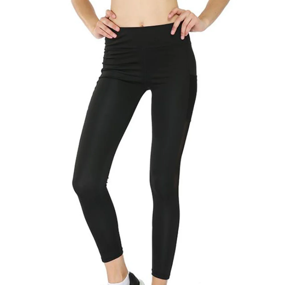 Black Mesh Patchwork Fitness Leggings Women Workout Sports Pants High Waist Activewear Gym Leggings Push Up Trousers With Pocket 
Black Mesh Patchwork Fitness Leggings Women Workout Sports Pants High Waist Activewear Gym Leggings Push Up Trousers With Pocket