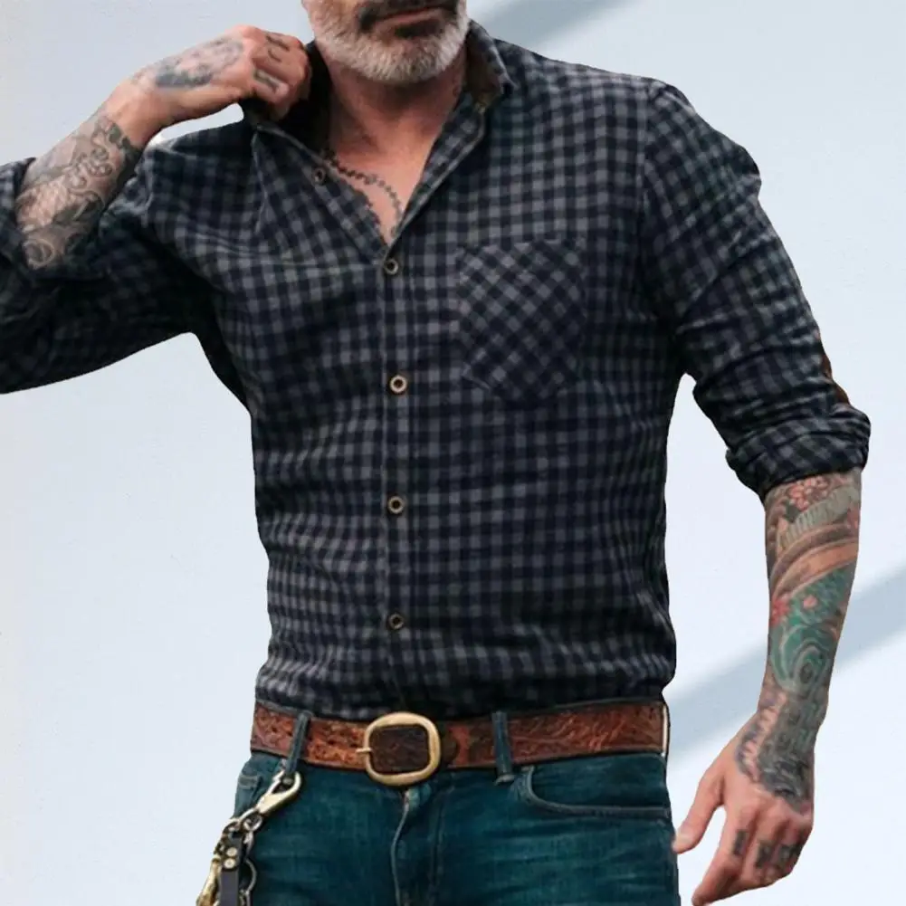 Plaid Print Hot 2021 Men's T-Shirt Turn-down Collar Top Long Sleeve Buttons Closure Business Shirt Male Clothing
Plaid Print Hot 2021 Men's T-Shirt Turn-down Collar Top Long Sleeve Buttons Closure Business Shirt Male Clothing