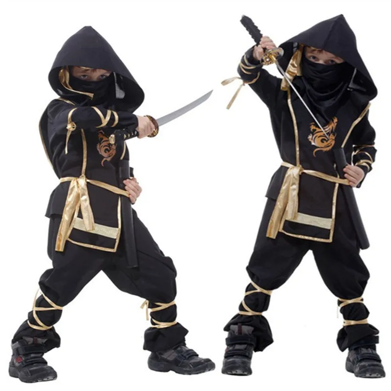 

New Kid Ninja Costumes Halloween Party Boys Girls Warrior Stealth Children Cosplay Assassin Costume Children's Day Gifts