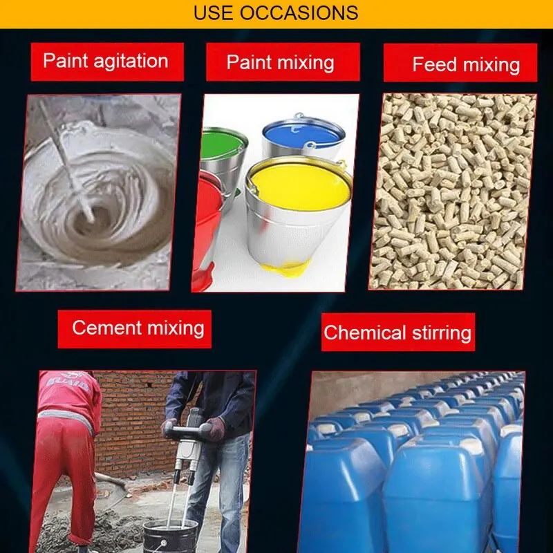 Handle Electric Stirring Rod Electric Drill Paint Putty Square Mixer Paint Cement Plaster Mortar Coating Powder Mixing Machine 
Handle Electric Stirring Rod Electric Drill Paint Putty Square Mixer Paint Cement Plaster Mortar Coating Powder Mixing Machine