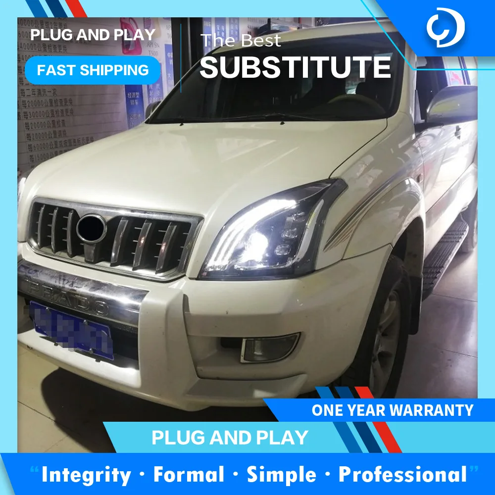 Фары для стайлинга автомобилей Toyota Land Cruiser Prado, светодиодный фара 2004-2009, передняя фара DRL сигнальный проектор, объектив
Фары для стайлинга автомобилей Toyota Land Cruiser Prado, светодиодный фара 2004-2009, передняя фара DRL сигнальный проектор, объектив