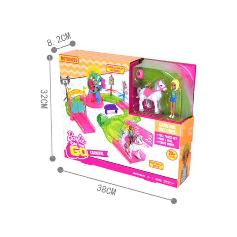 Original Barbie Doll Toys for Girls White Horse Princess Dolls Toys for Kids Carnival Race House Toys for Children Birthday Gift
Original Barbie Doll Toys for Girls White Horse Princess Dolls Toys for Kids Carnival Race House Toys for Children Birthday Gift