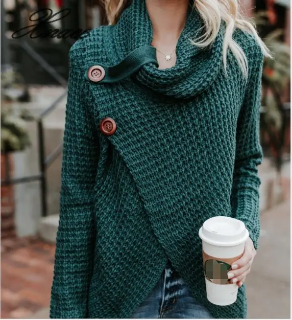 2020 Autumn Winter Turtleneck Sweater Thick Warm Knitwear Pullover Female Knitted Sweater Jumper Women Sweater Female
2020 Autumn Winter Turtleneck Sweater Thick Warm Knitwear Pullover Female Knitted Sweater Jumper Women Sweater Female