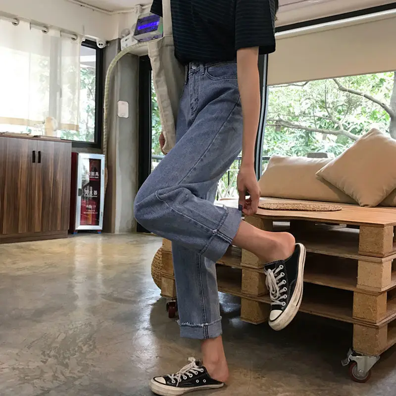 Spring Autumn Cotton Denim Jeans Women 2021 New High Waist Black Jeans vintage Harem Washed Office Lady Casual Jeans Female
Spring Autumn Cotton Denim Jeans Women 2021 New High Waist Black Jeans vintage Harem Washed Office Lady Casual Jeans Female