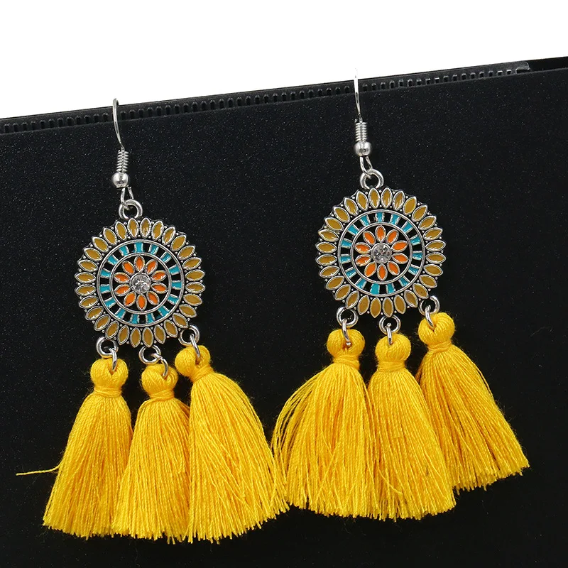 Women's Earring Exaggerate Big Sun Flower Long Tassel Earrings For Women Jewelry Female Earring Pendientes Brincos
Women's Earring Exaggerate Big Sun Flower Long Tassel Earrings For Women Jewelry Female Earring Pendientes Brincos