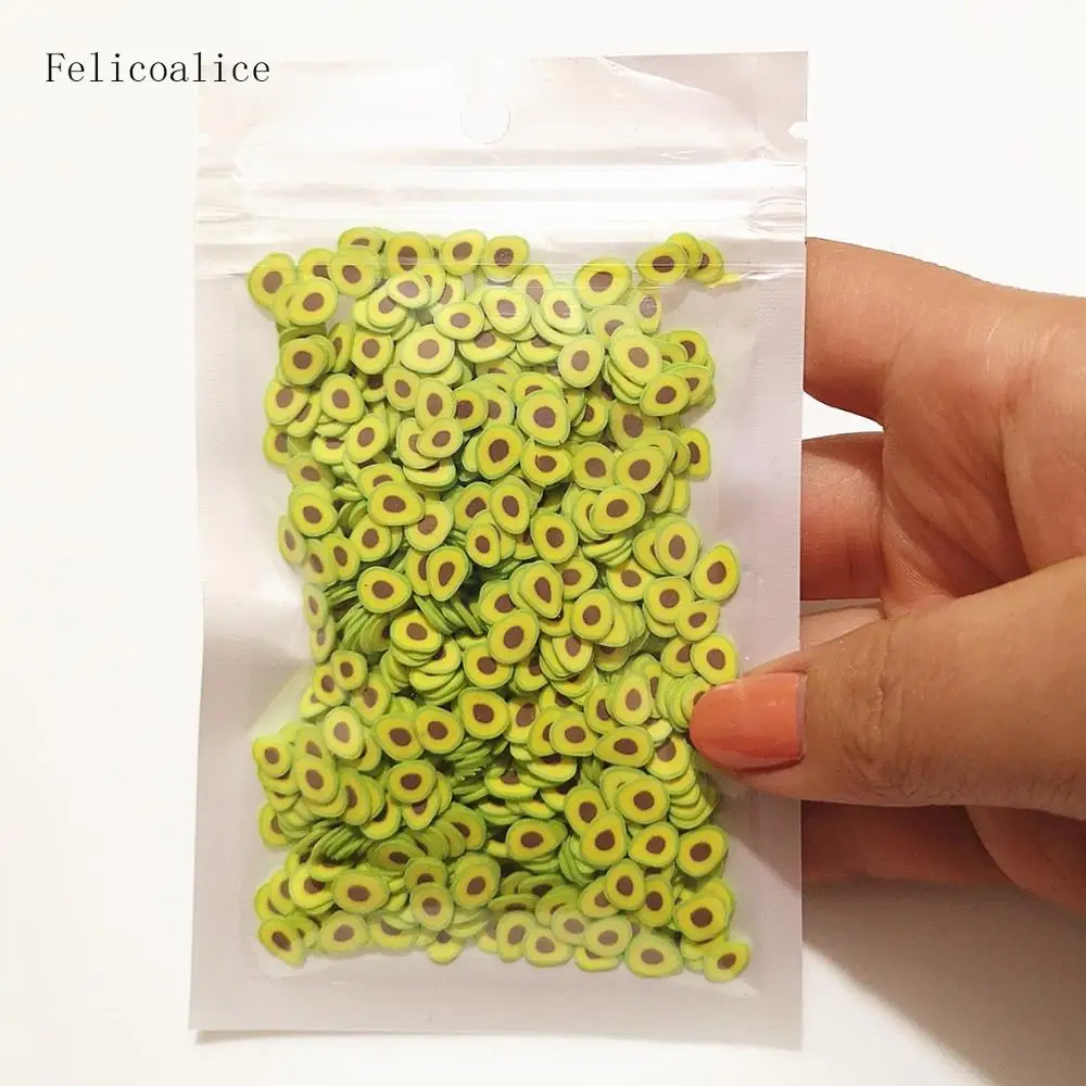 20g 5*7 mm Hot Clay New Fruit Sprinkles for Crafts Polymer Avocado Slice DIY Slime Making Accessories Nail Art Decoration
20g 5*7 mm Hot Clay New Fruit Sprinkles for Crafts Polymer Avocado Slice DIY Slime Making Accessories Nail Art Decoration