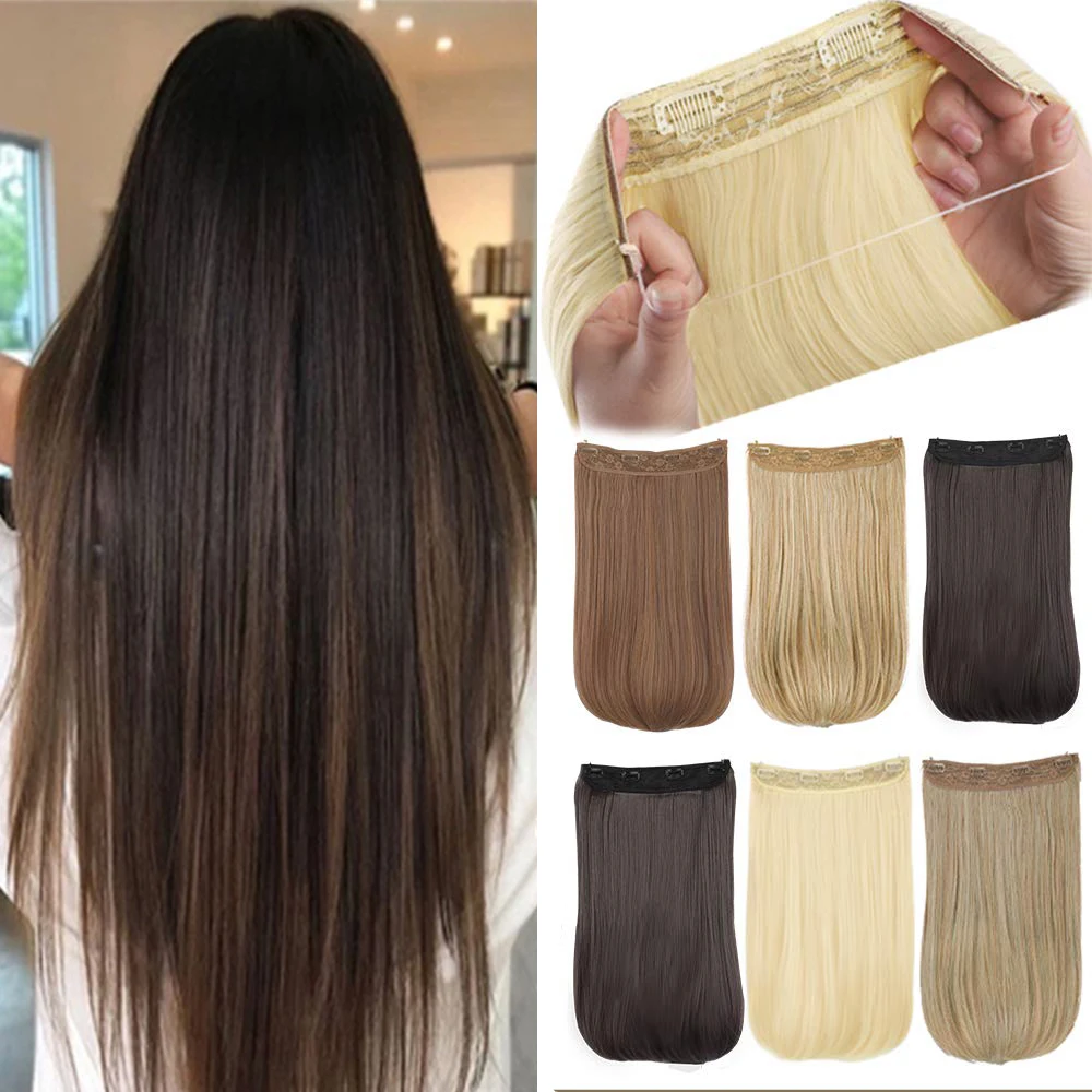 Kong&Li 22 Long Straight 5 Clips In One Piece Hair Extension Synthetic Clips In High Temperature Fiber Black Brown Hairpiece
Kong&Li 22 Long Straight 5 Clips In One Piece Hair Extension Synthetic Clips In High Temperature Fiber Black Brown Hairpiece