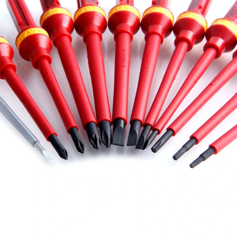 13 Pcs VDE Insulated Screwdriver Set CR-V High Voltage 1000V Magnetic Phillips Slotted Torx Screwdriver Durable Hand Tools
13 Pcs VDE Insulated Screwdriver Set CR-V High Voltage 1000V Magnetic Phillips Slotted Torx Screwdriver Durable Hand Tools