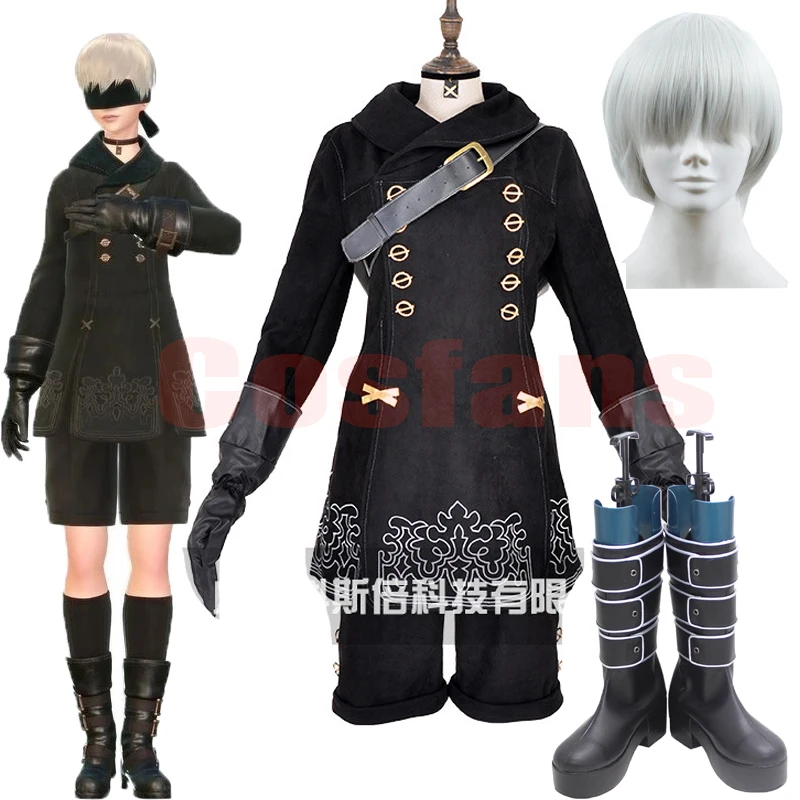 GAME NieR:Automata YoRHa No. 9 Type S 9S Costume Women Dress 2B Combat Suit Cosplay Halloween Party Full Set Dress Bags shoes
GAME NieR:Automata YoRHa No. 9 Type S 9S Costume Women Dress 2B Combat Suit Cosplay Halloween Party Full Set Dress Bags shoes