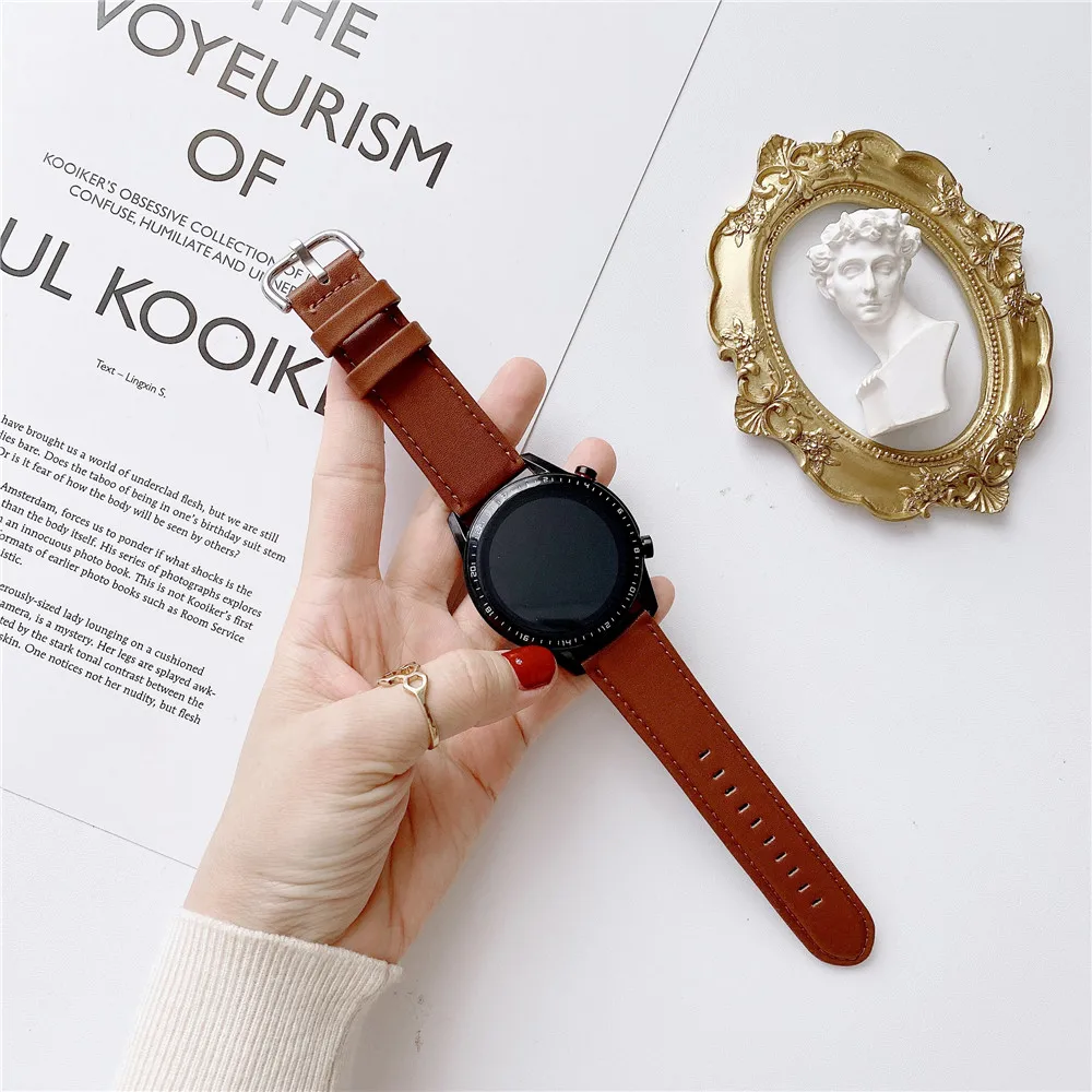 22MM 20MM Leather Strap for Garmin Venu/Vivoactive 3/Vivomove HR Bracelet for Samsung Galaxy Watch 3 41mm/45mm/46/42mm Watchband
22MM 20MM Leather Strap for Garmin Venu/Vivoactive 3/Vivomove HR Bracelet for Samsung Galaxy Watch 3 41mm/45mm/46/42mm Watchband