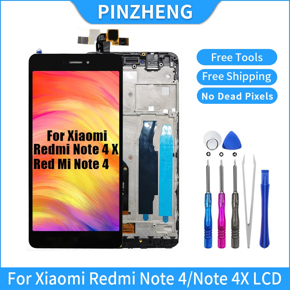 ЖК-дисплей PINZHENG AAAA для Xiaomi Redmi Note 4X версия Globa Snapdragon 625 сменный 4 | Мобильные