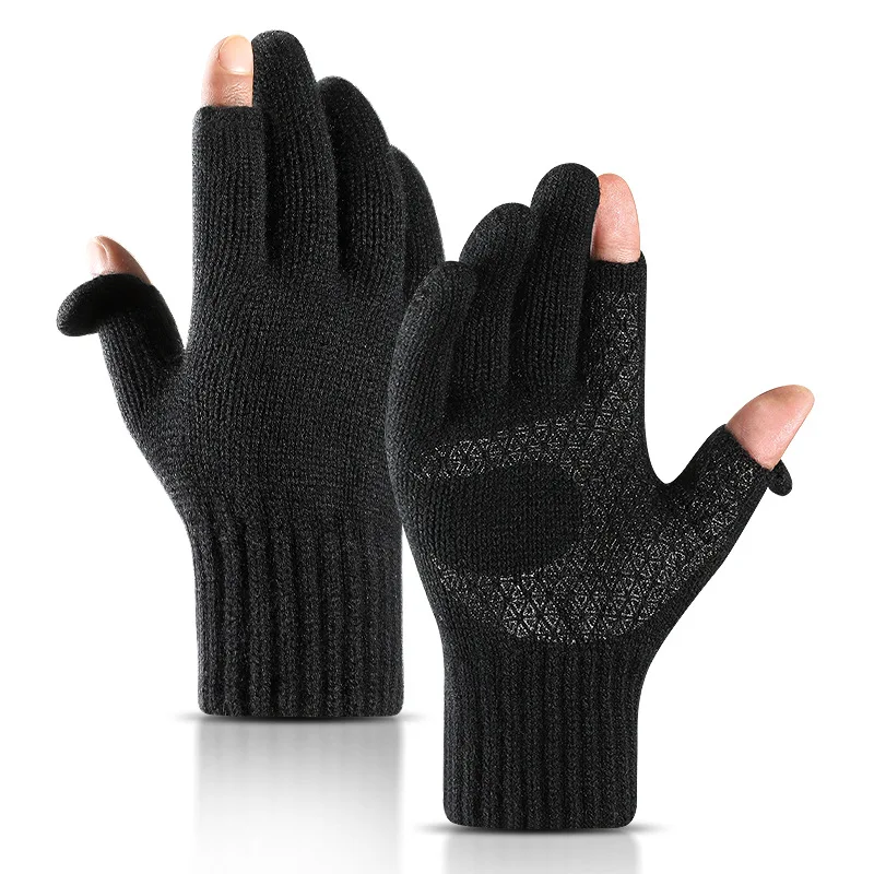 Knitted Gloves for Men and Women Fall and Winter Windproof and Velvet Thickened Non-slip Warmth Fingerless Fishing Riding Gloves
Knitted Gloves for Men and Women Fall and Winter Windproof and Velvet Thickened Non-slip Warmth Fingerless Fishing Riding Gloves