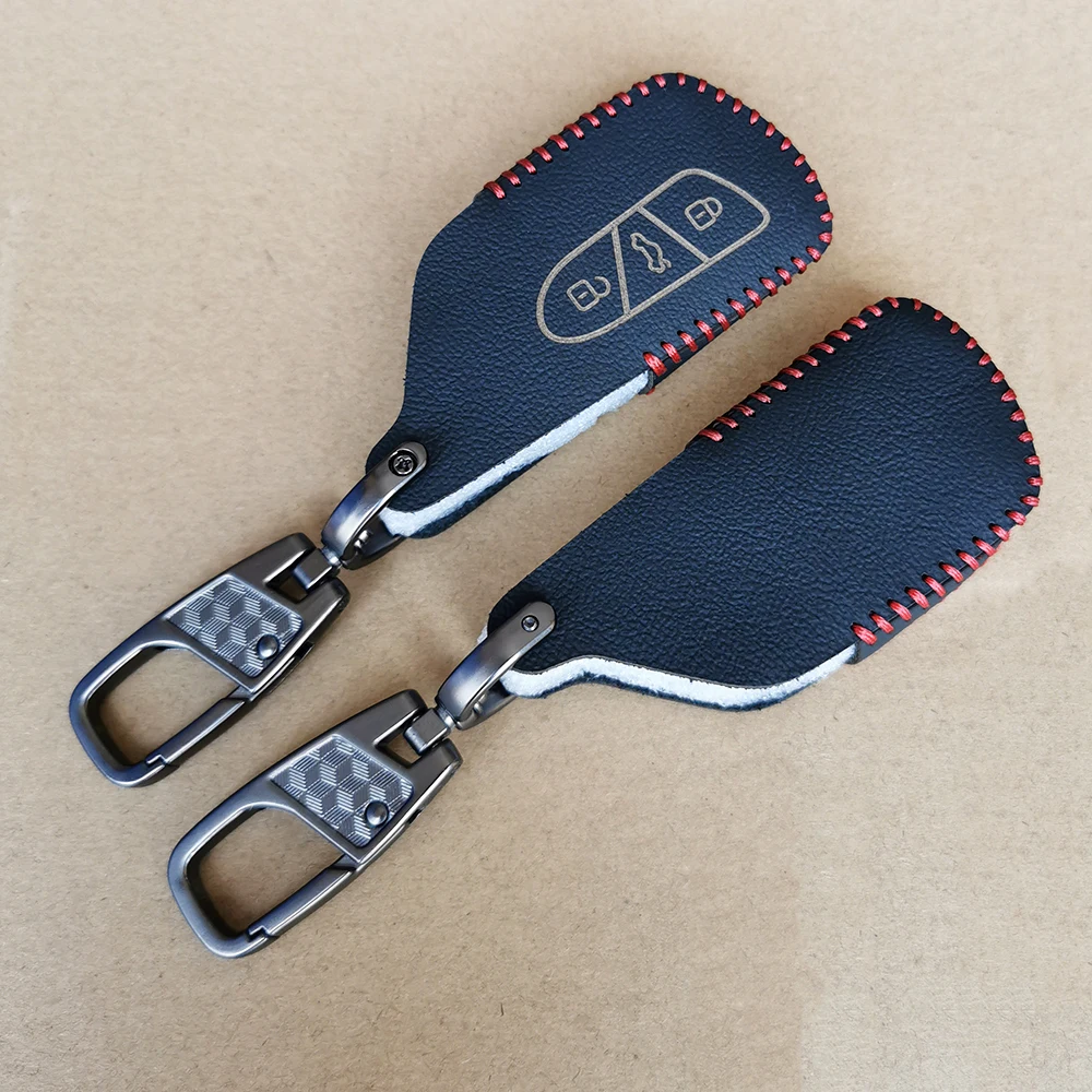 Leather Car Key Cover Fob Cases For VW Volkswagen Golf 8 Mk8 2020 Skoda 3 Buttons Smart Keyless Remote Control Keychain Holder
Leather Car Key Cover Fob Cases For VW Volkswagen Golf 8 Mk8 2020 Skoda 3 Buttons Smart Keyless Remote Control Keychain Holder