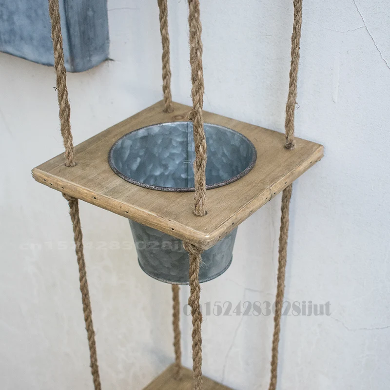 With Rope Hanging 5 Even Basin Woody Flowerpot Balcony Green Rose Hanging Basin Window Green Plant Decoration Retro
With Rope Hanging 5 Even Basin Woody Flowerpot Balcony Green Rose Hanging Basin Window Green Plant Decoration Retro