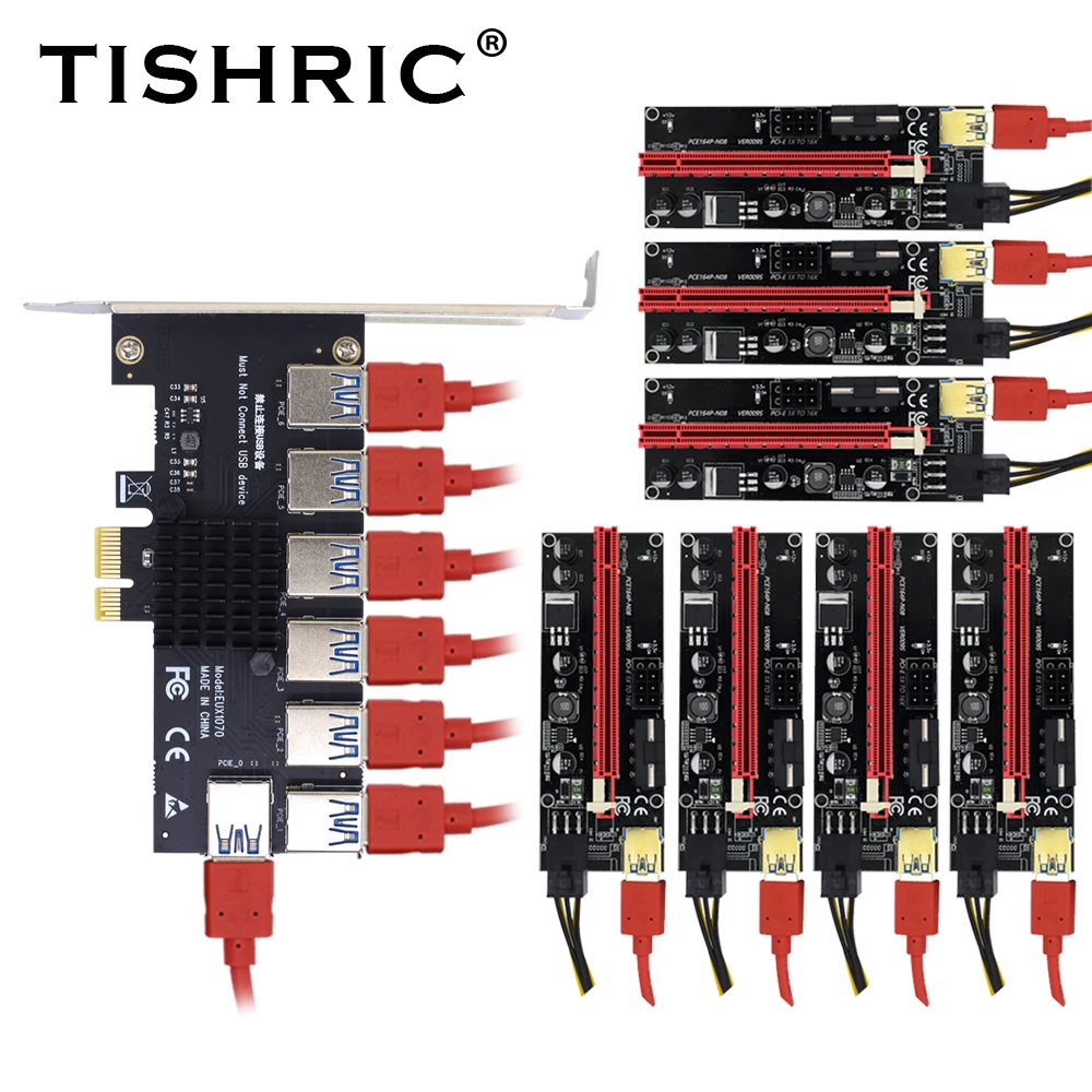 TISHRIC Pci Express Multiplier PCI-E 1x 4x Hub Riser Pcie 1 To 4/6/7 Usb Hub Pci Express 7 Port Multiplier Riser 009s For Mining
TISHRIC Pci Express Multiplier PCI-E 1x 4x Hub Riser Pcie 1 To 4/6/7 Usb Hub Pci Express 7 Port Multiplier Riser 009s For Mining