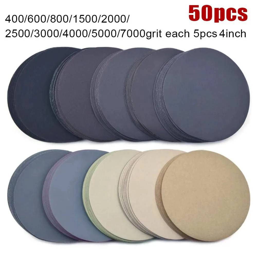 50pc 4In WetDrySandpaper Hook Loop Round Sanding Discs Abrasive Pads WetDrySandpaper 400-7000grit Diameter 100mm Polishing
50pc 4In WetDrySandpaper Hook Loop Round Sanding Discs Abrasive Pads WetDrySandpaper 400-7000grit Diameter 100mm Polishing
